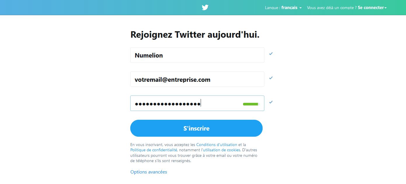 Comment creer un compte sur Twitter