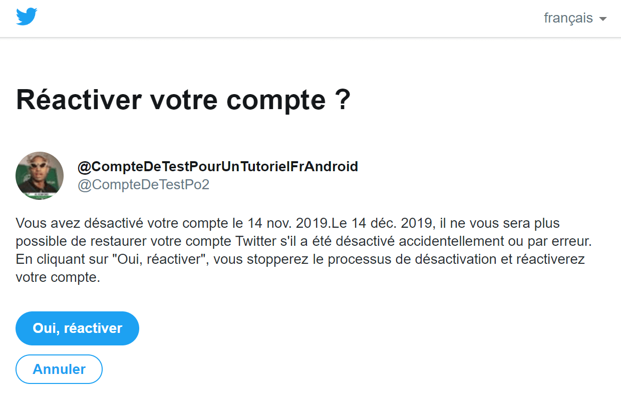 Comment restaurer un compte Twitter