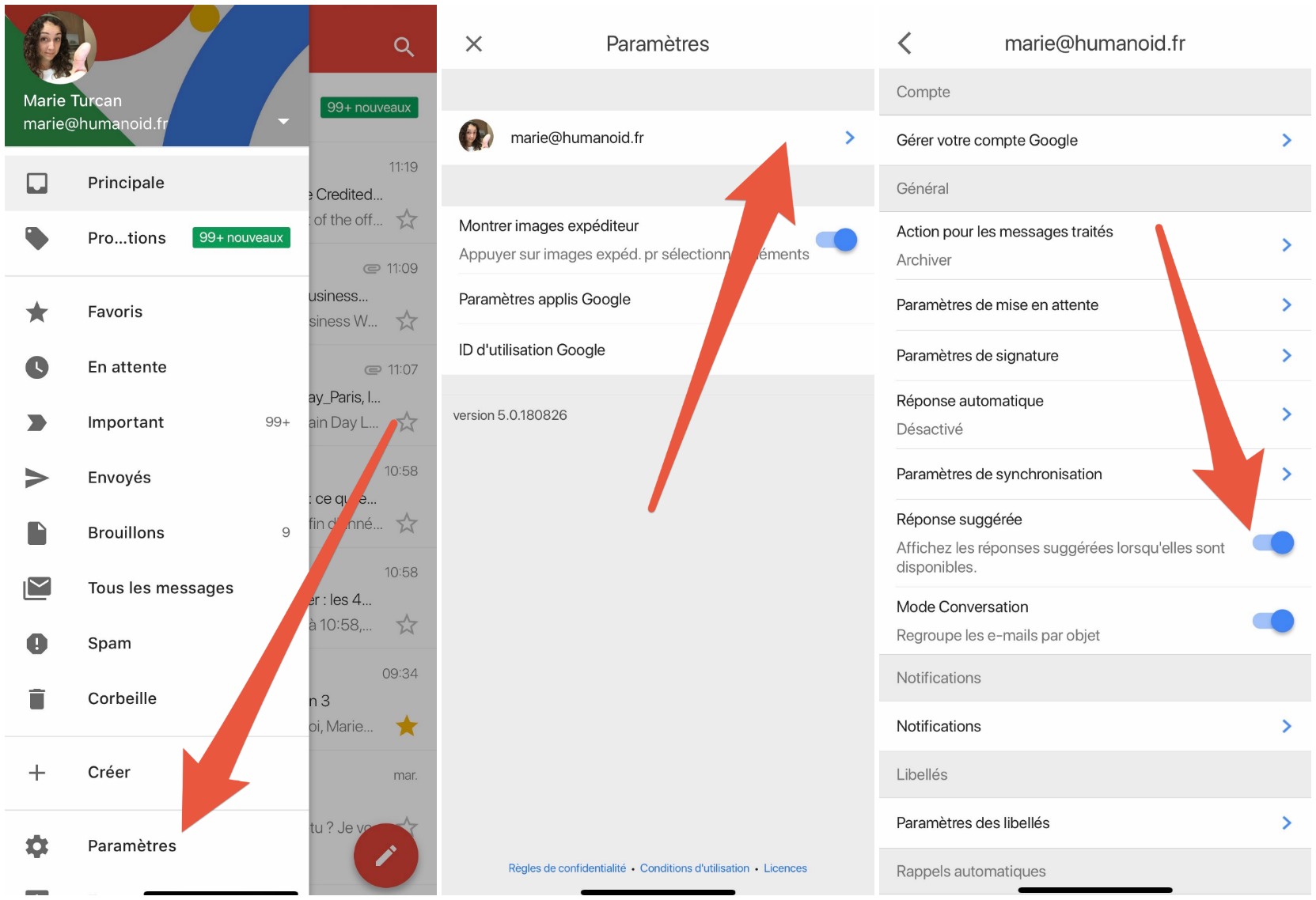 Comment se deconnecter de Gmail