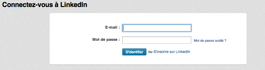 Connectez vous a LinkedIn