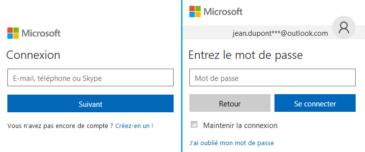 Connectez vous et entrez MSN