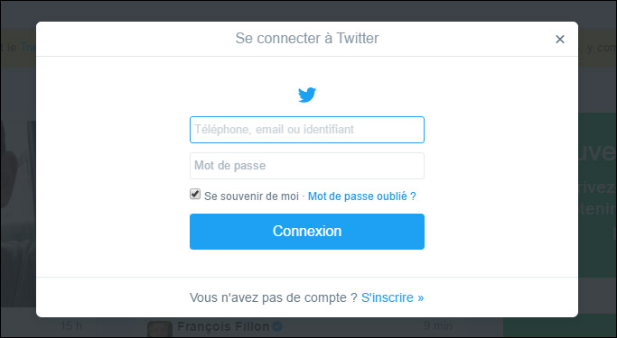 Connexion a Twitter